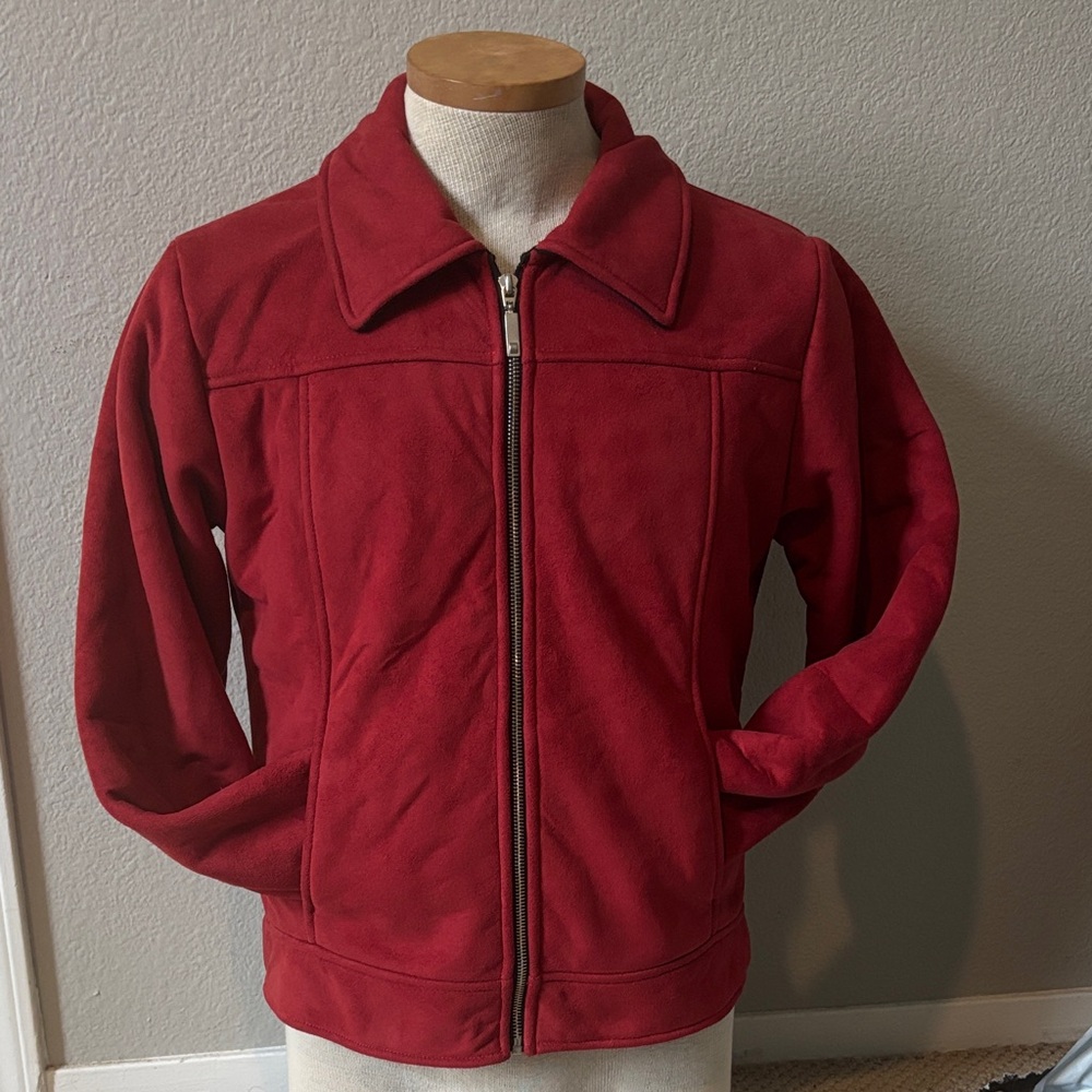 NILS Red and Black Fleece Jacket